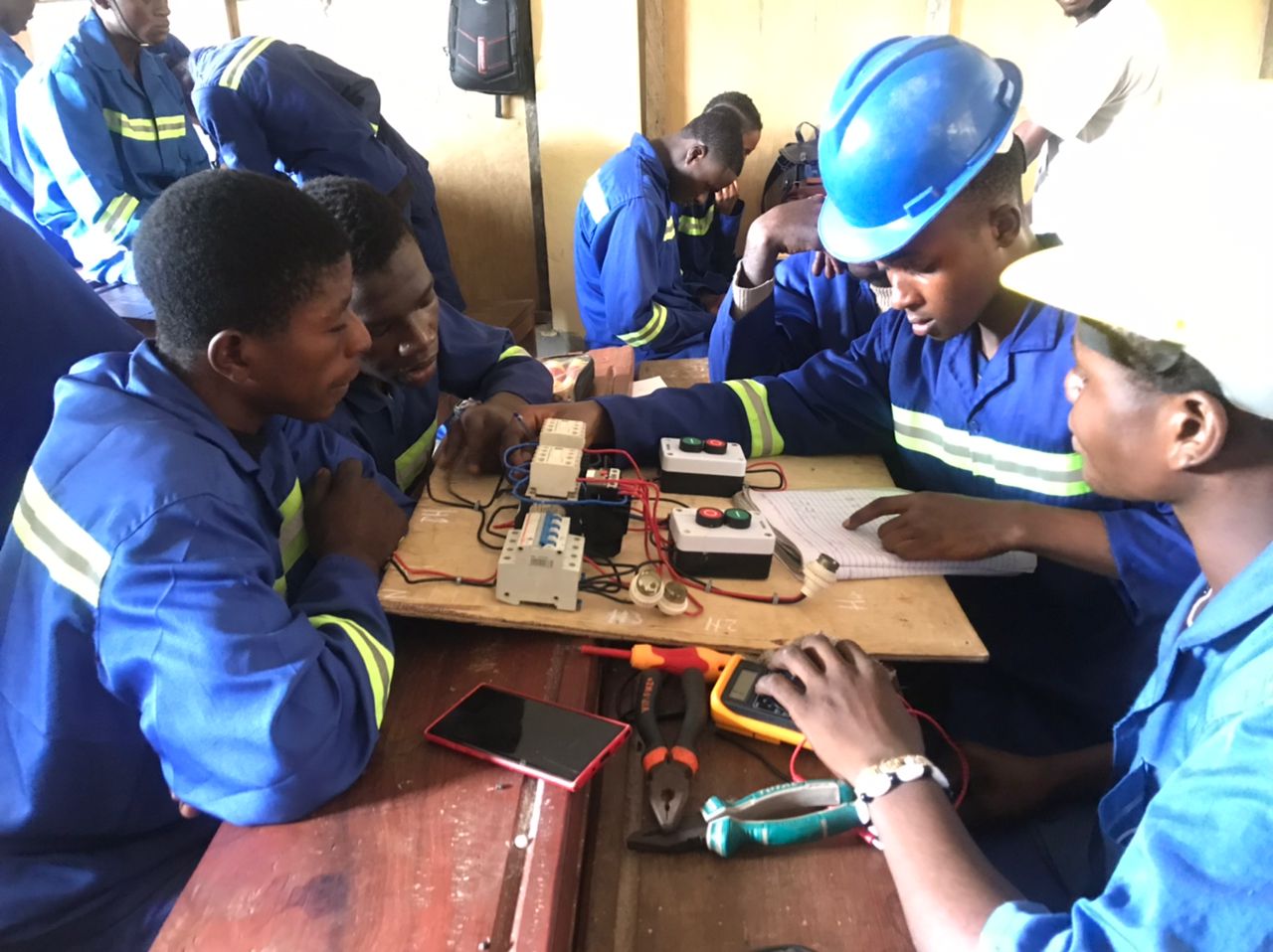 Youth training in home electrical wiring